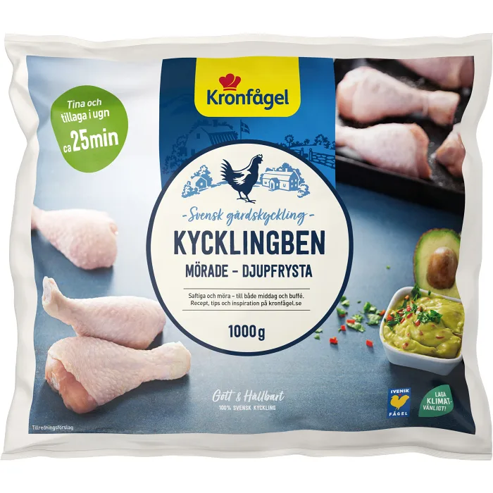 Kycklingben Fryst 1kg Kronfågel