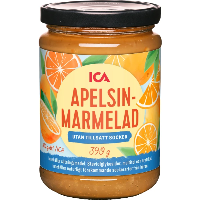 Apelsinmarmelad utan tillsatt socker 390g ICA