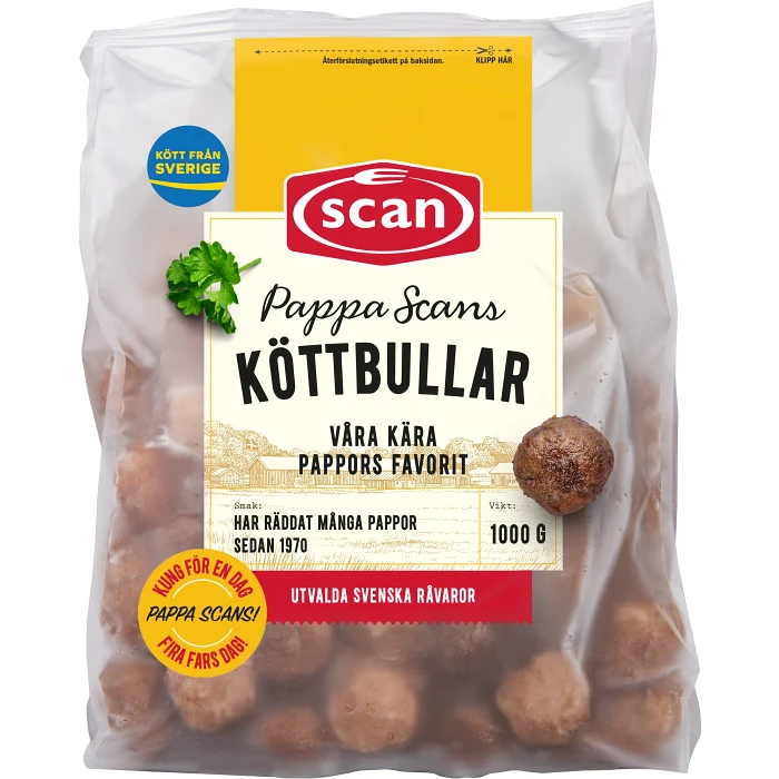 Köttbullar Mamma Scans 1kg Scan