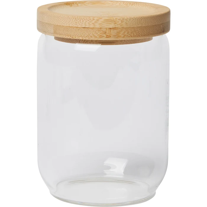 Glasburk med bambulock 13cm ICA