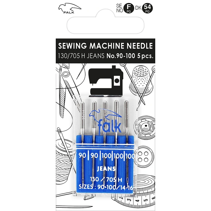 Symaskinsnålar för Jeans 5-p Falk
