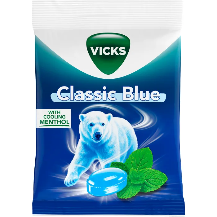Halstablett Blue Extra Strong 72g Vicks