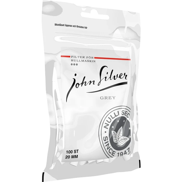John Silver Filter Grey Lång 100-p