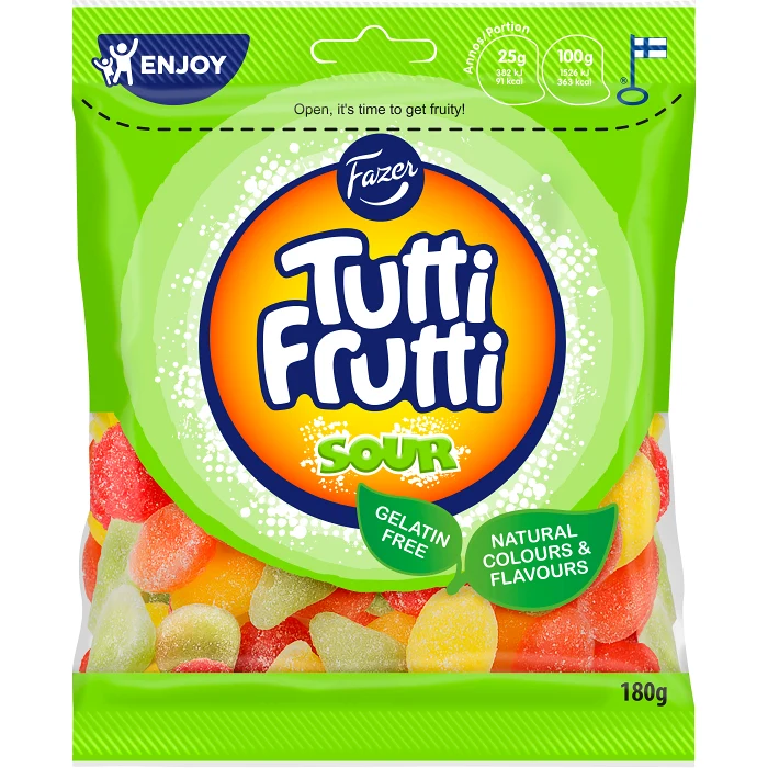 Tutti Frutti Sour 180g Fazer