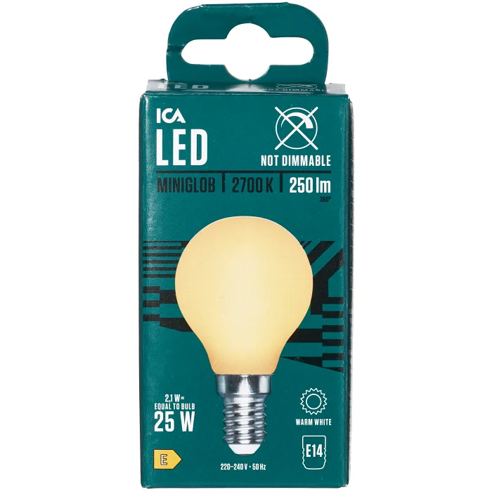 LED Klot E14 250lm(25W) Matt ICA