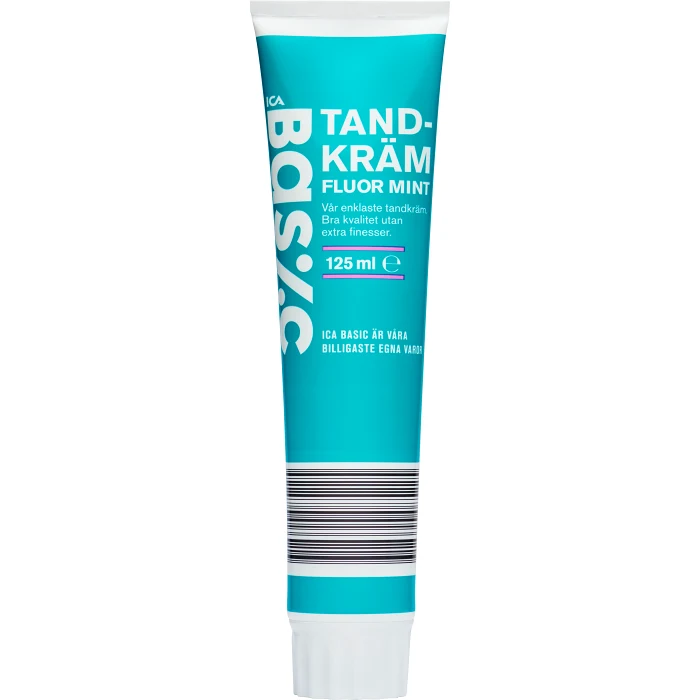 Tandkräm Flour mint 125ml ICA Basic