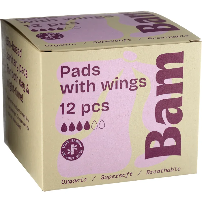 Trosskydd Organic Bamboo Period Pads 12-p BAM
