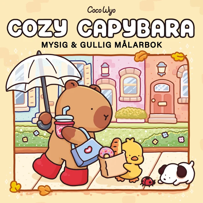 Cozy Capybara : Mysig och gullig Cozy Coloring målarbok från Coco Wyo