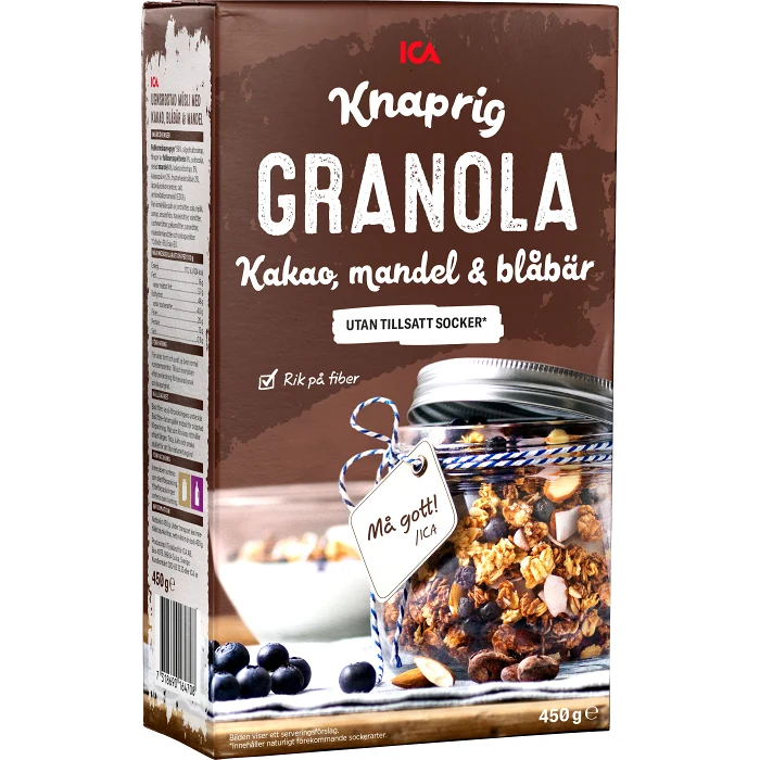 Granola Kakao & Blåbär 450g ICA