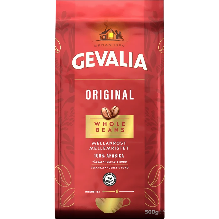 Kaffe Original Mellanrost Hela bönor 500g Gevalia