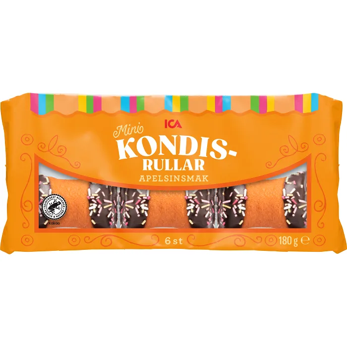 Kondisrullar Apelsinsmak 6-p 180g ICA