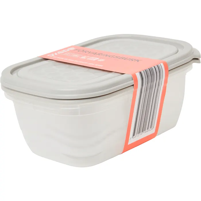 Matlåda grått lock 1l 2-p ICA Basic