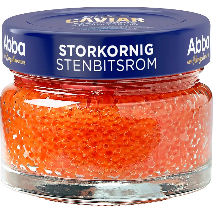Caviar röd storkorning stenbitsrom 80g Abba