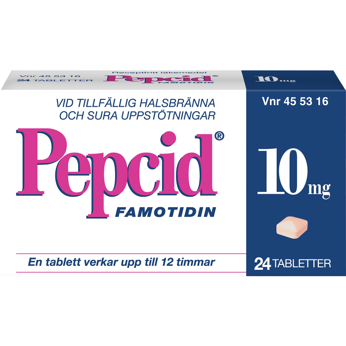 Tablett 10 mg, Blister 24tst Pepcid