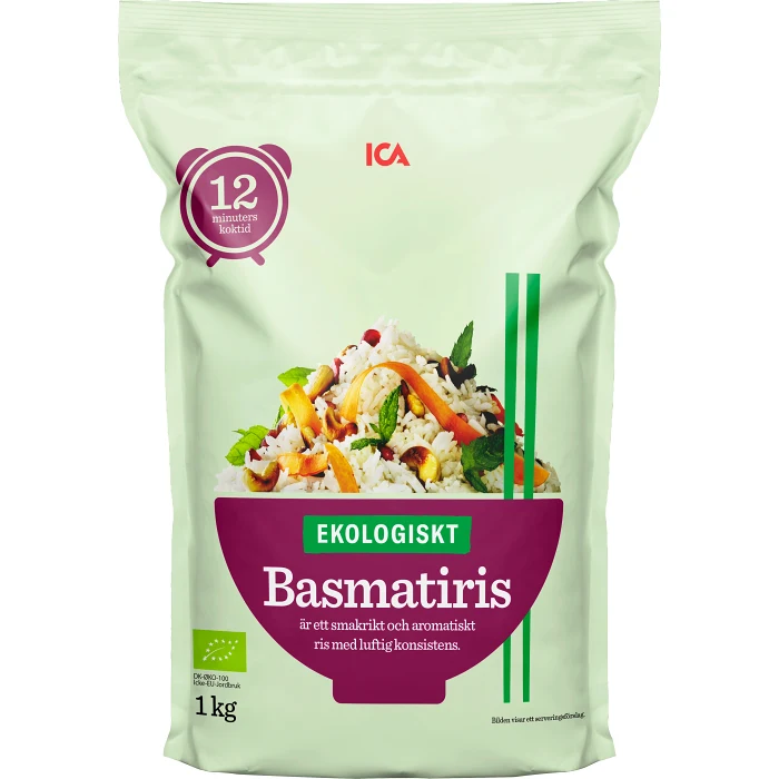 Basmatiris Ekologisk 1kg ICA I love eco