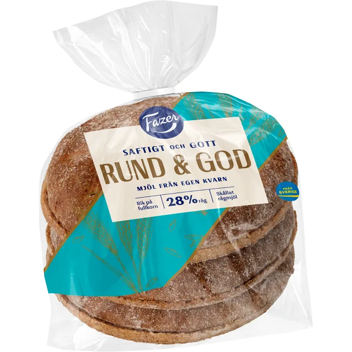 Rund & god Original Rågbröd 390g Fazer