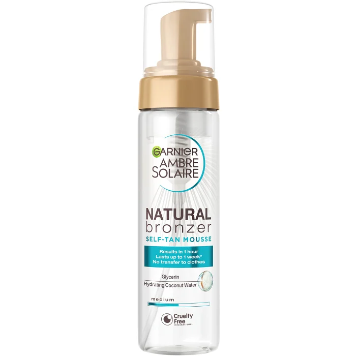 Solkräm Natural Bronzer Self Tan Mousse 200ml Ambre Solaire