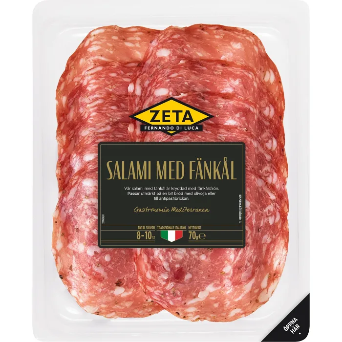 Salami Fänkål 70g Zeta
