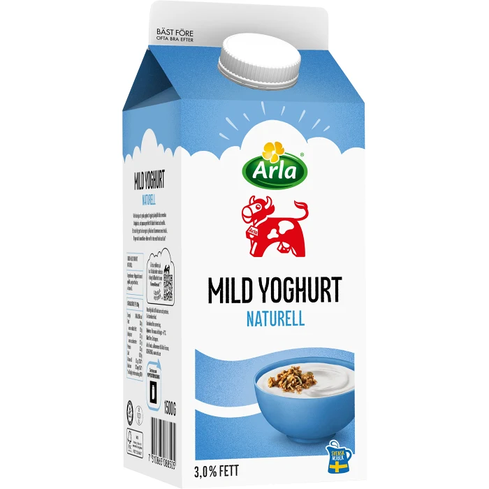 Yoghurt Mild Naturell 3% 1500g Arla Ko®