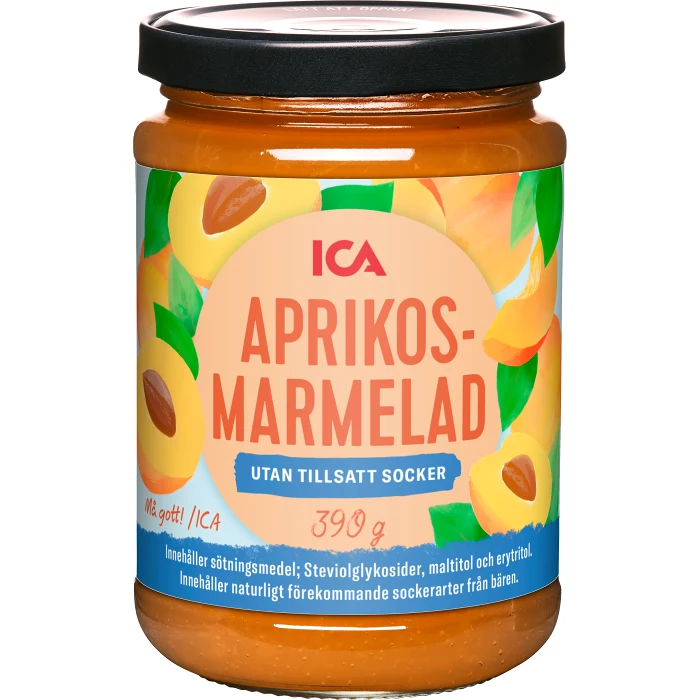 Aprikosmarmelad utan tillsatt socker 390g ICA