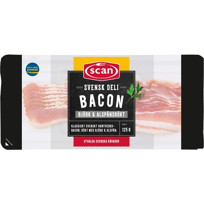 Bacon Björk och Alspånsrökt 125g Scan