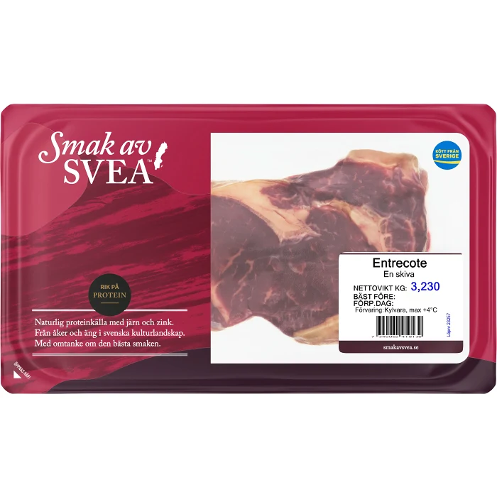 Entrecôte Färsk Skivad 200g Smak av Svea