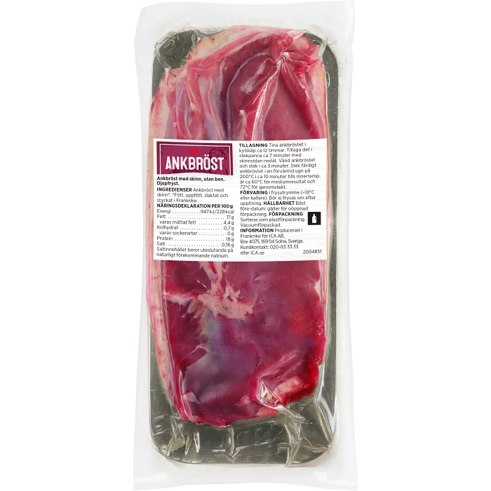 Ankbröstfilé ca 320g ICA