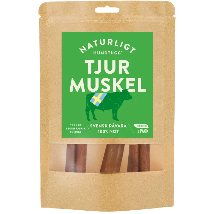 Hundtugg Tjurmuskel 3p Naturligt
