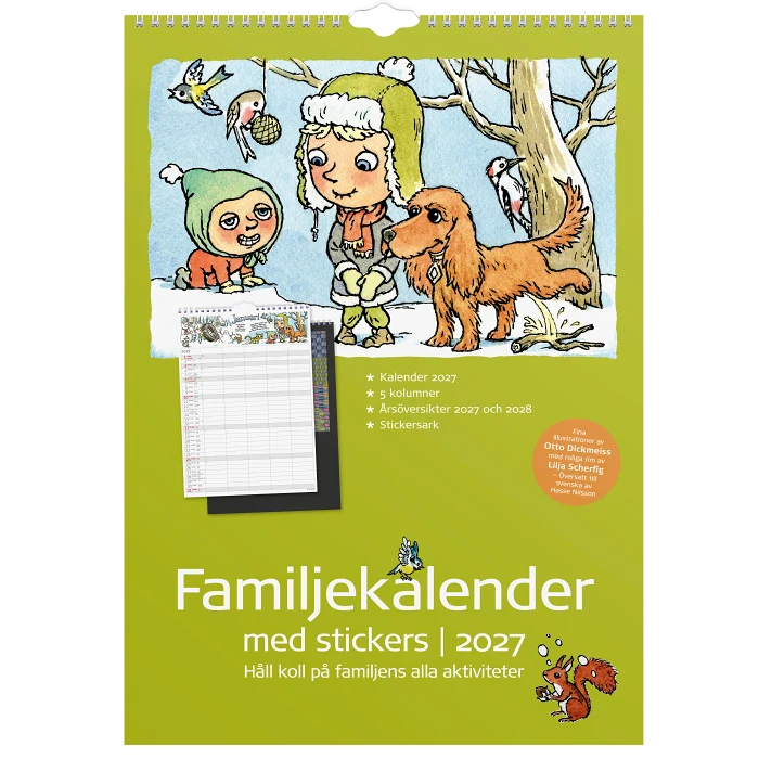 VäggKalender Familj stickers 2027