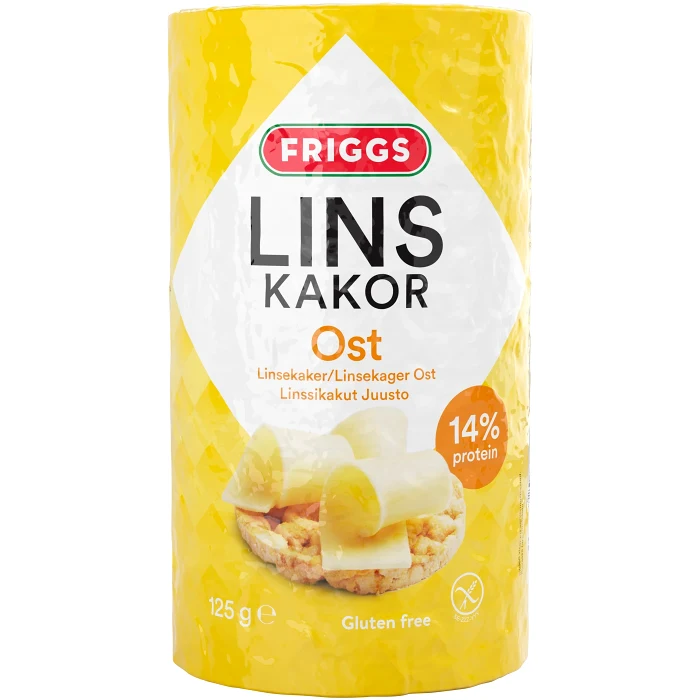 Linskakor Ost Glutenfri 125g Friggs