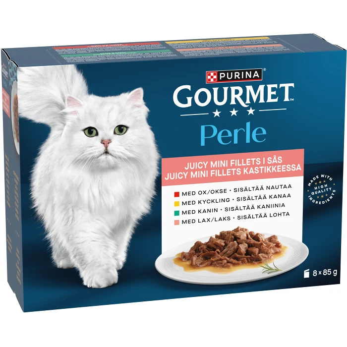 Kattmat Gourmet Perle Filé i sås 8-p 680g Purina