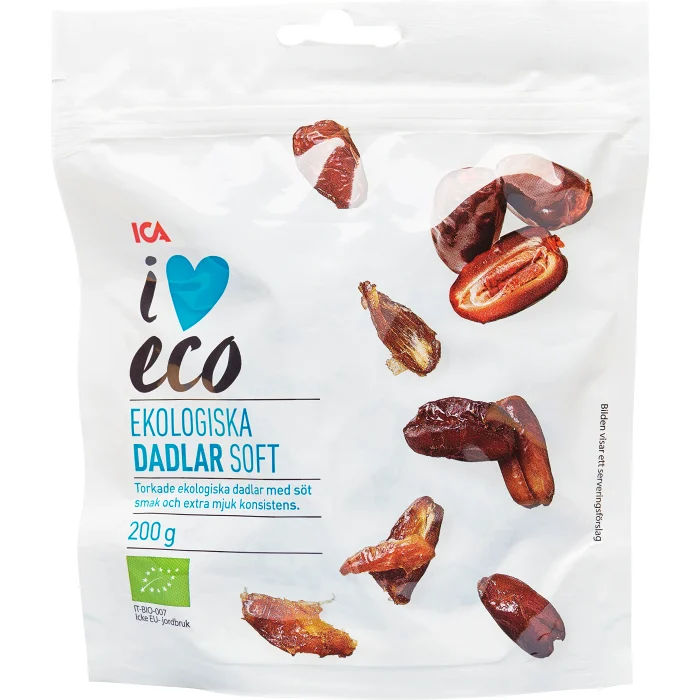 Dadlar Soft Ekologisk 200g ICA I love eco