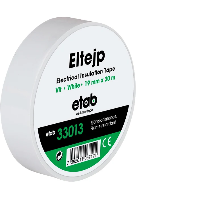 Eltejp vit 19mm x 20m