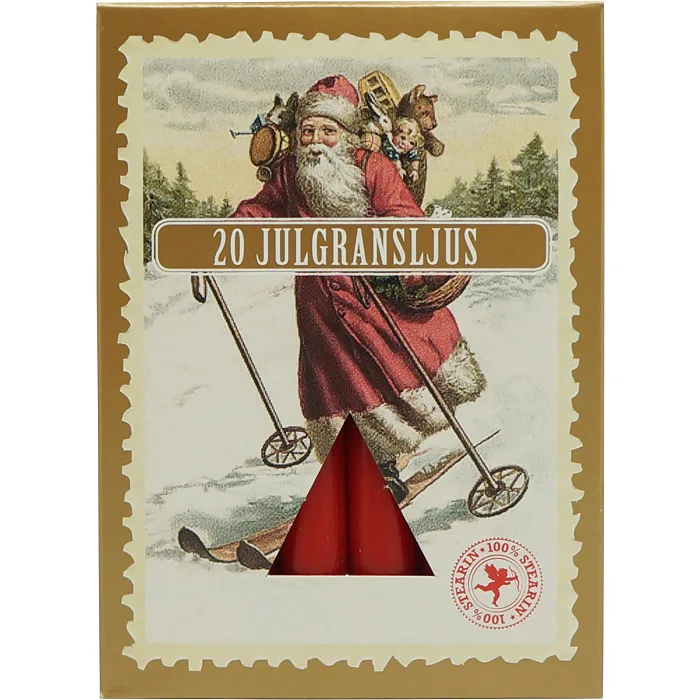 Julgransljus röd 20p