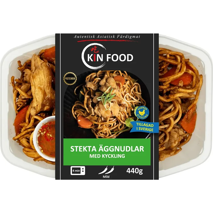 Färdigmat Thai Stekta Äggnudlar med Kyckling och Grönsaker 440g Kin Food