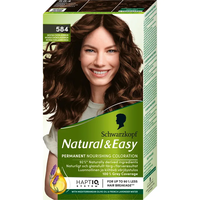 Hårfärg Natural & Easy Mocka Chokladbrun 584 1-p Schwartzkopf