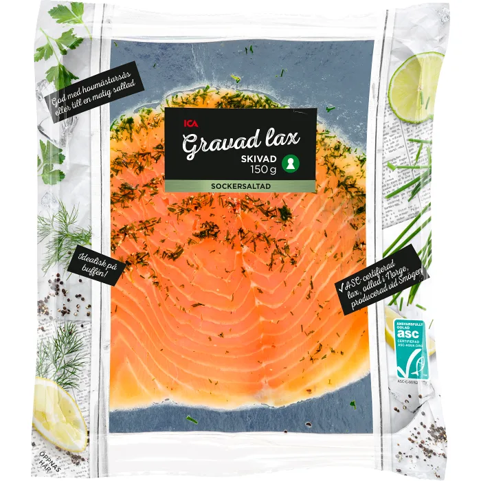 Lax Färsk Gravad 150g Miljömärkt ICA