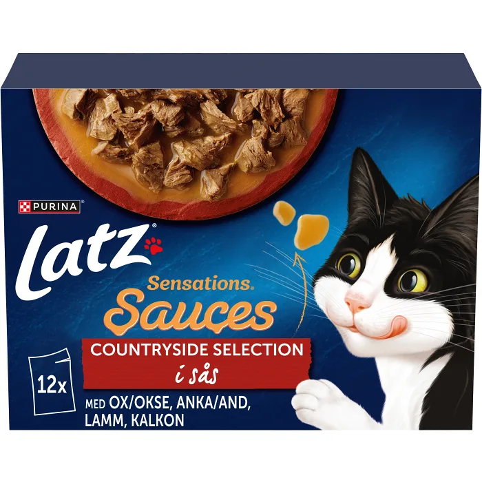 Kattmat i sås Sensations Countrys Selection 12-p 1020g Latz