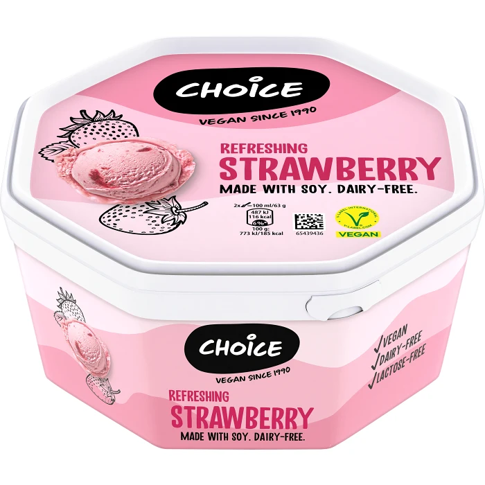 Glass Refreshing strawberry 750ml Choice