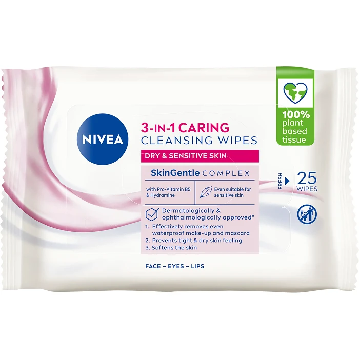 Ansiktsservetter Gentle Cleansing Wipes 25-p Nivea