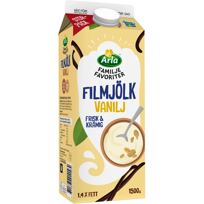 Filmjölk Familjefavoriter Vanilj 1,4% 1500g Arla®