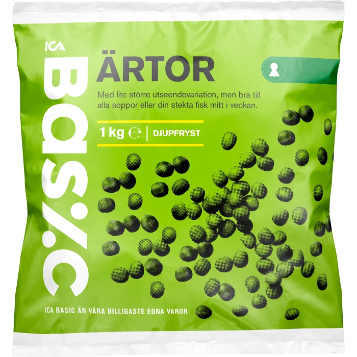 Ärtor Fryst 1kg ICA Basic