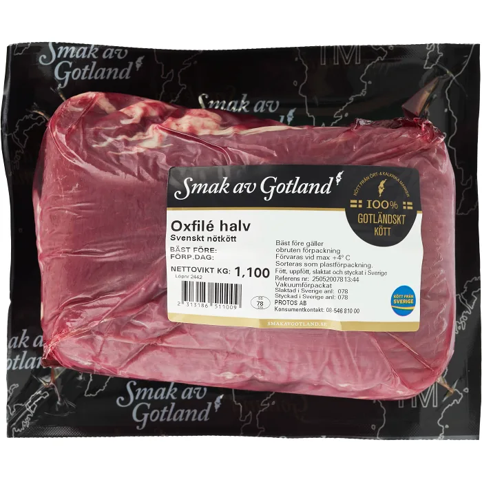 Oxfilé Färsk halv ca 1,1kg Smak av Gotland