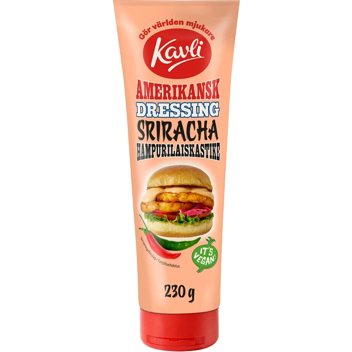 Amerikansk Dressing Schriracha vegansk 230g Kavli