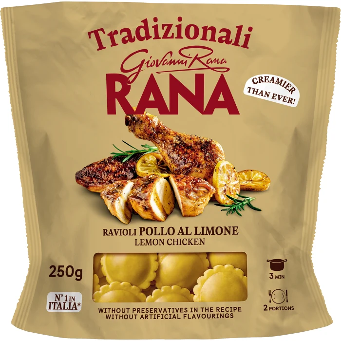 Färsk pasta Ravioli Kyckling och Citron 250g Rana