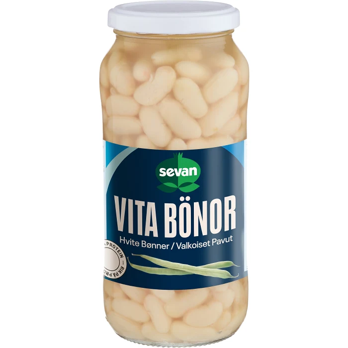 Vita bönor 560g Sevan