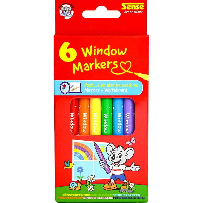 Fönsterpennor 6-p Sense