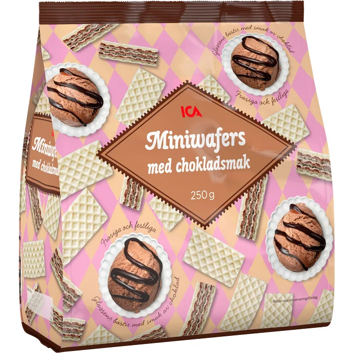 Miniwafers med choklad 250g ICA
