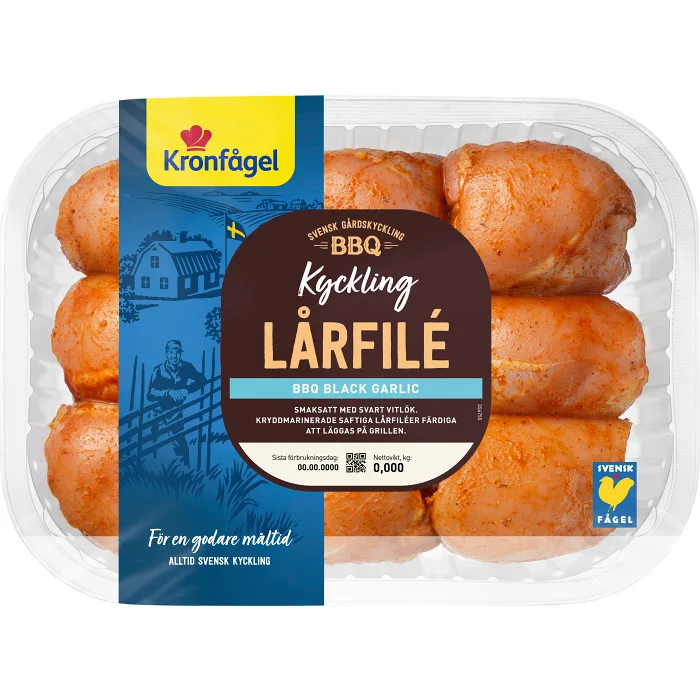 Kycklinglårfilé Färsk BBQ Black Garlic ca 850g Kronfågel