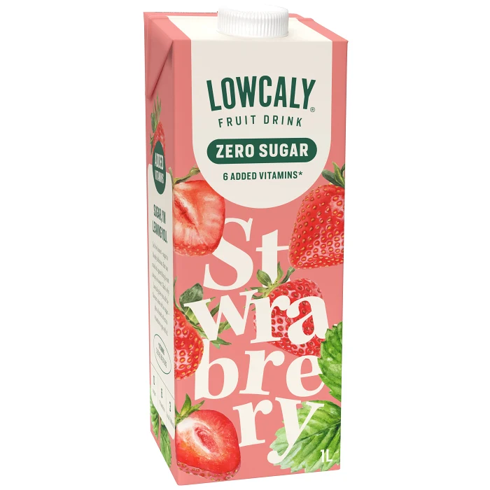 Fruktdryck Strawberry Sockerfri 1l NJIE